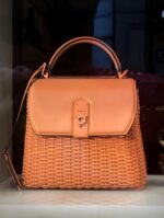 Sienne Croc-Embossed Evening Clutch